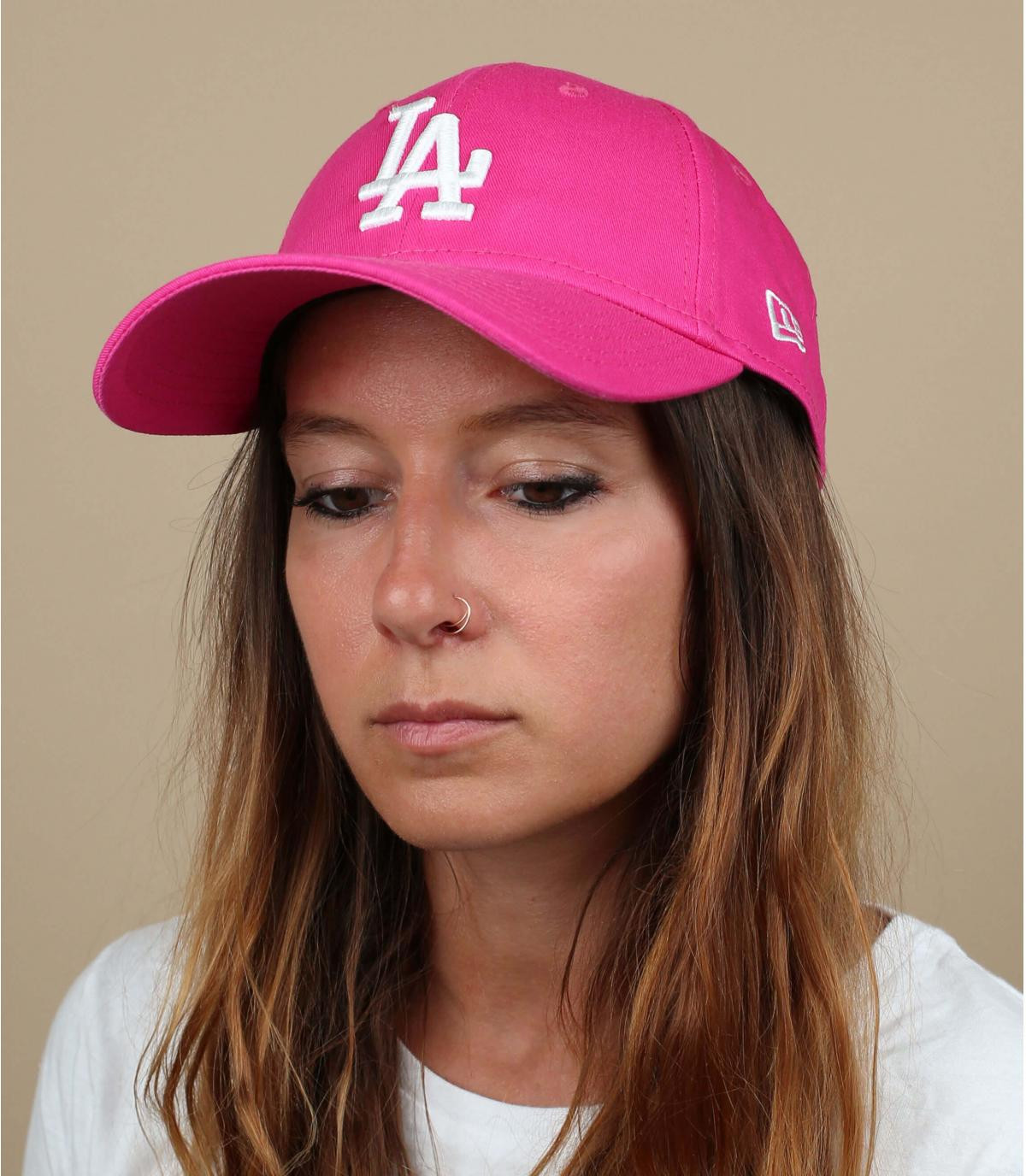 women LA cap pink Wmns League Ess LA 9Forty beetroot purple